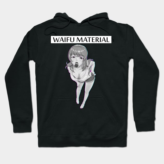 Waifu Material Hentai Girl Manga Adult Hoodie by bigD